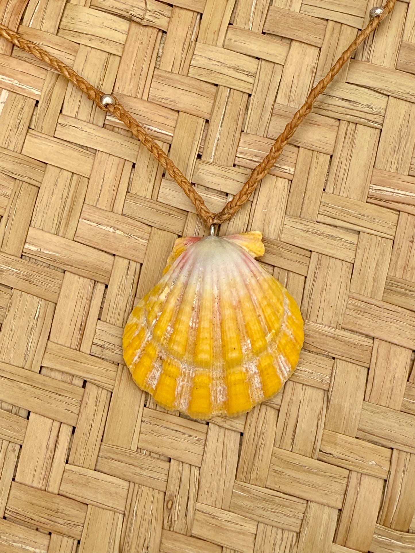 Linen Sunrise Shell Necklace