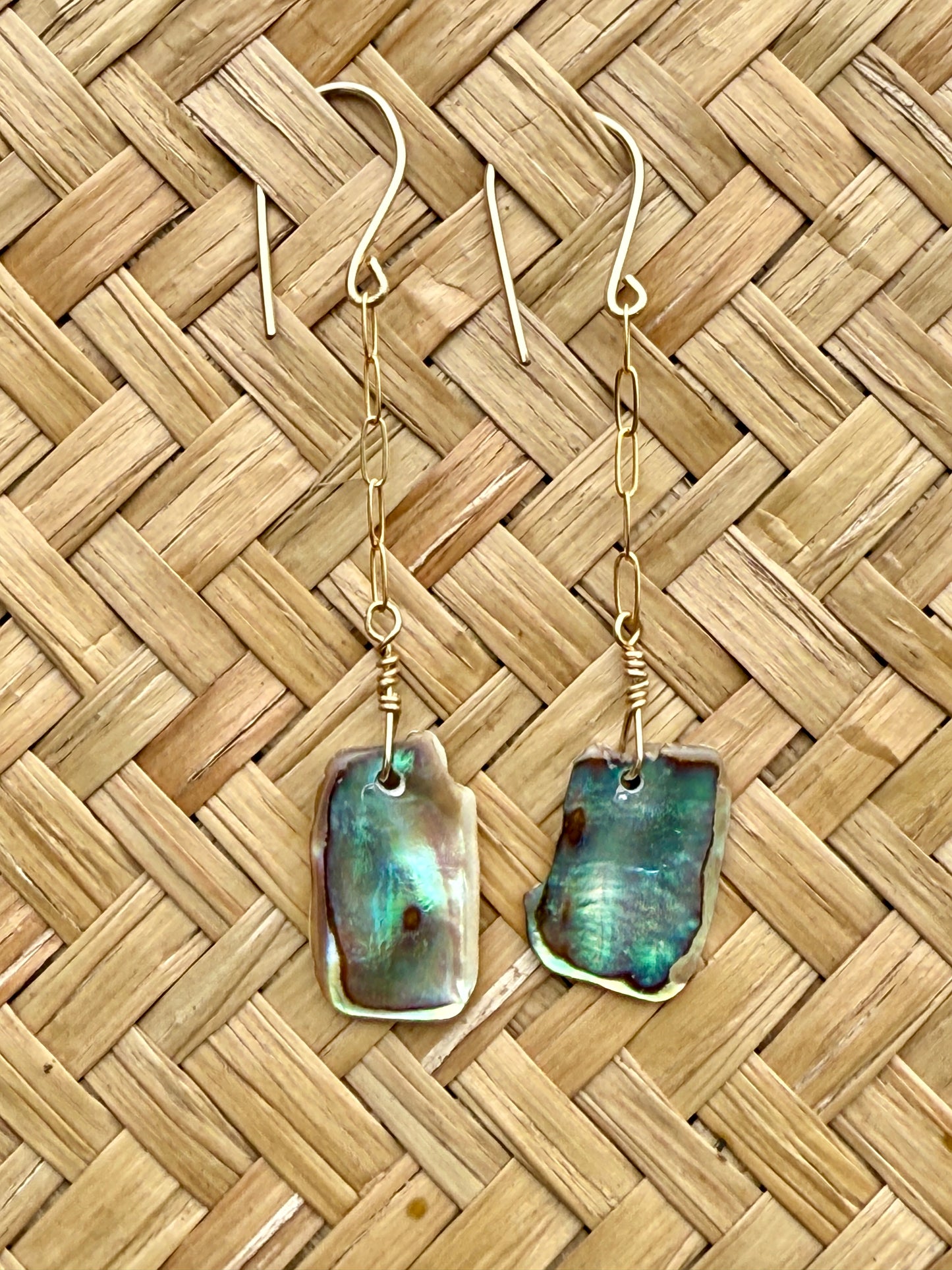 GF Paua Golden Earrings