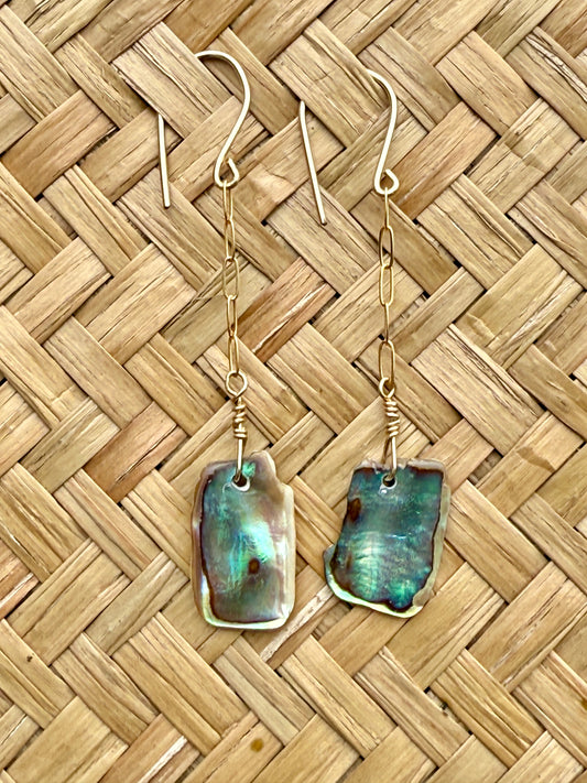 GF Paua Golden Earrings
