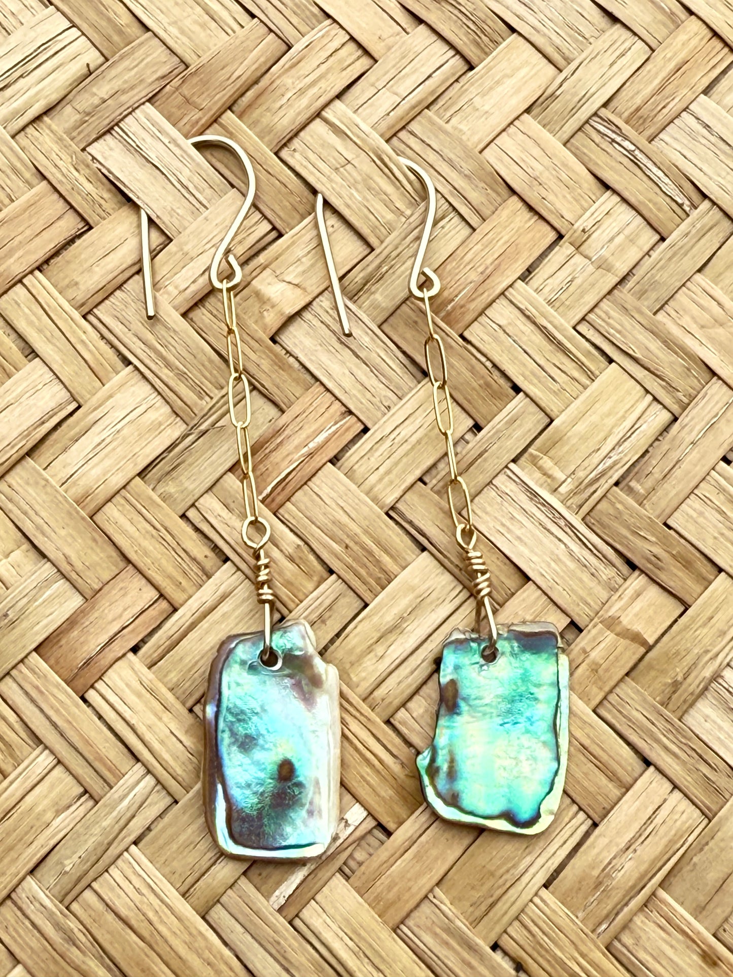 GF Paua Golden Earrings
